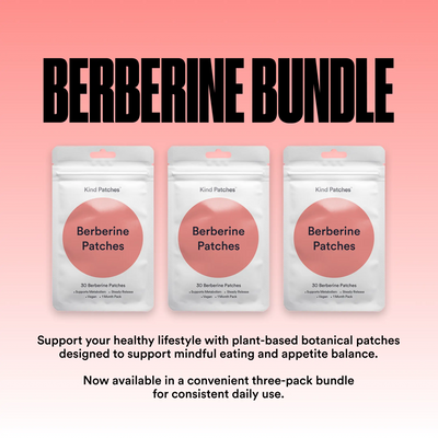 3 Packs of Kind Patches Berberine Patches, Support Metabolism, Steady Release, Support Metabolism, Plant-based Ingredients, Absorbs through the Skin,Vegan, 3 Months Supply