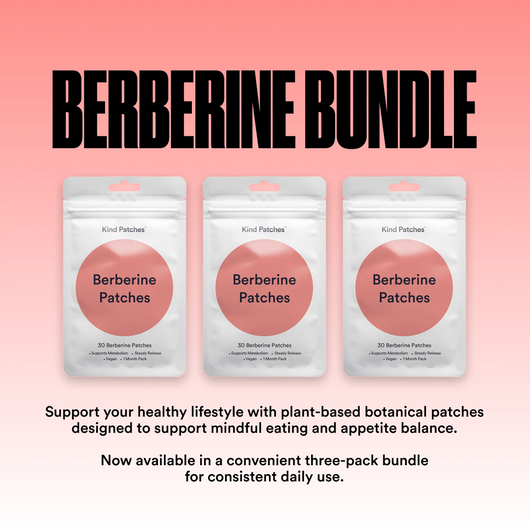 3 Packs of Kind Patches Berberine Patches, Support Metabolism, Steady Release, Support Metabolism, Plant-based Ingredients, Absorbs through the Skin,Vegan, 3 Months Supply