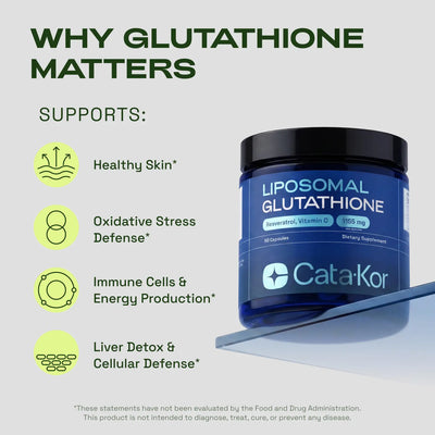 Cata-Kor Liposomal Glutathione Supplement – 1155 mg | Vitamin C | Riboflavin (B2) | Selenium | Resveratrol Complex – Supports Antioxidant Defense & Cellular Health – Vitamin Dietary Supplement Fitness Healthcare — image 3