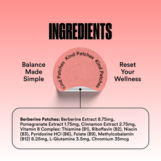 3 Packs of Kind Patches Berberine Patches, Support Metabolism, Steady Release, Support Metabolism, Plant-based Ingredients, Absorbs through the Skin,Vegan, 3 Months Supply