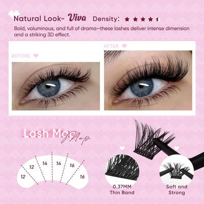 OKAYLOVE Lira Lash Clusters Kit Okaylovelashes with Long-lasting Lash Bond and Seal,Tweezers and Remover for DIY Eyelash at Home for Natural Makeup Girl Gifts #Summervibes DealsForYouDays — image 4