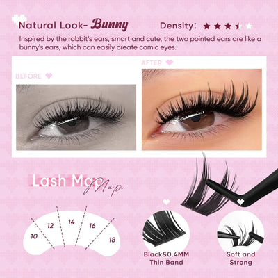 OKAYLOVE Lira Lash Clusters Kit Okaylovelashes with Long-lasting Lash Bond and Seal,Tweezers and Remover for DIY Eyelash at Home for Natural Makeup Girl Gifts #Summervibes DealsForYouDays — image 6