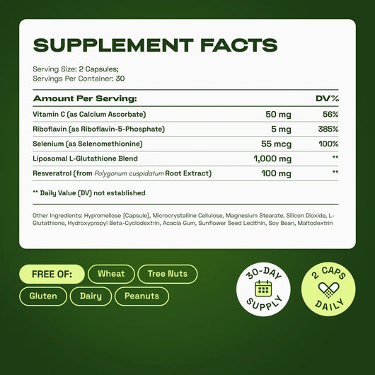 Cata-Kor Liposomal Glutathione Supplement – 1155 mg | Vitamin C | Riboflavin (B2) | Selenium | Resveratrol Complex – Supports Antioxidant Defense & Cellular Health – Vitamin Dietary Supplement Fitness Healthcare — image 7