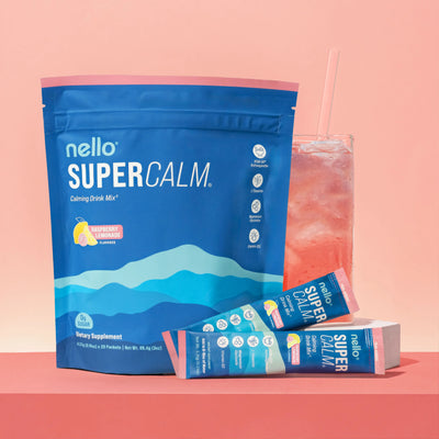Nello Supercalm Calming Drink Mix with KSM-66 Ashwagandha Vitamin D3 Magnesium & L-Theanine Supports Cortisol Balance Mood Sleep 20 Servings Travel Packets Dietary Supplement — image 7
