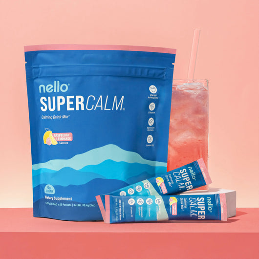 Nello Supercalm Calming Drink Mix with KSM-66 Ashwagandha Vitamin D3 Magnesium & L-Theanine Supports Cortisol Balance Mood Sleep 20 Servings Travel Packets Dietary Supplement — image 7