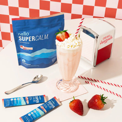 Nello Supercalm Calming Drink Mix with KSM-66 Ashwagandha Vitamin D3 Magnesium & L-Theanine Supports Cortisol Balance Mood Sleep 20 Servings Travel Packets Dietary Supplement — image 8