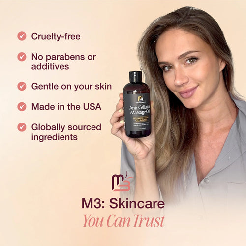 M3 Naturals Cellulite Massage Oil 8oz | Body Care