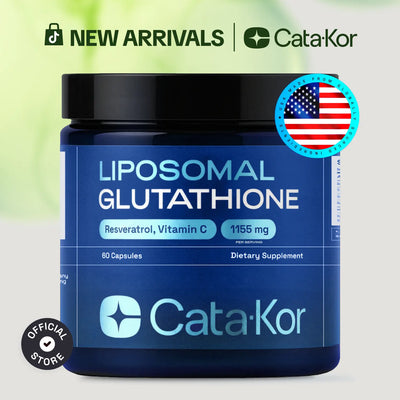 Cata-Kor Liposomal Glutathione Supplement – 1155 mg | Vitamin C | Riboflavin (B2) | Selenium | Resveratrol Complex – Supports Antioxidant Defense & Cellular Health – Vitamin Dietary Supplement Fitness Healthcare — image 1