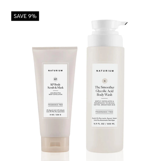 Naturium The Exfoliating Body Bundle, KP Body Scrub & Mask and The Smoother Glycolic Acid Body Wash — image 1